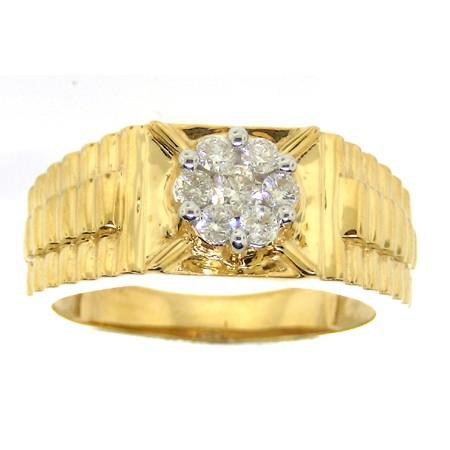 0.50CTW ROUND DIAMOND HIGH MEN'S RING