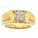 0.50CTW ROUND DIAMOND HIGH MEN'S RING