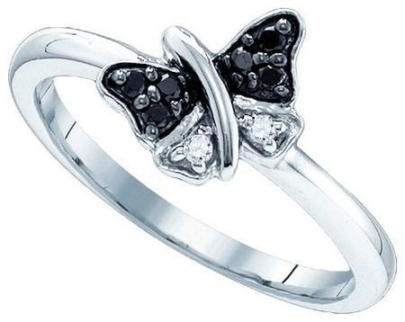 0.11CTW-DIA BUTTERFLY RING