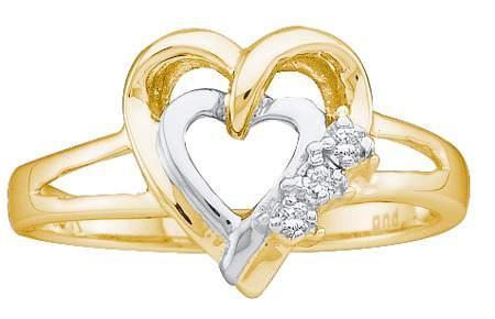 0.03CTW DIAMOND HEART RING