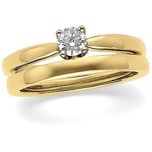 .50 CT Diamond Solstice Solitaire with Bombé Shank 14k Yellow Gold Ring