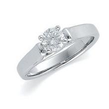 .50 CT Round Diamond Solitaire 14k White Gold Engagement Ring