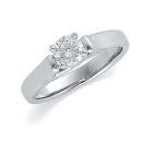 .50 CT Round Diamond Solitaire 14k White Gold Engagement Ring
