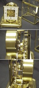 Atmos LeCoultre Perpetual Motion Clock Brass Glass Case
