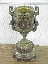 Antique cast Bronze & Marble 9 Arm Candelabra w Cherubs
