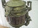Antique cast Bronze & Marble 9 Arm Candelabra w Cherubs