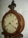 Late Federal Period Carved Mahogany Lyre Clock by David Wood, Newburyport, Massachusetts