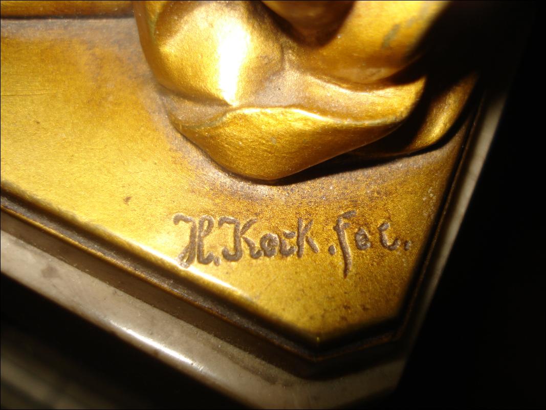 Gilt Bronze Sculpture by Hans Keck, Berlin, Circa 1915