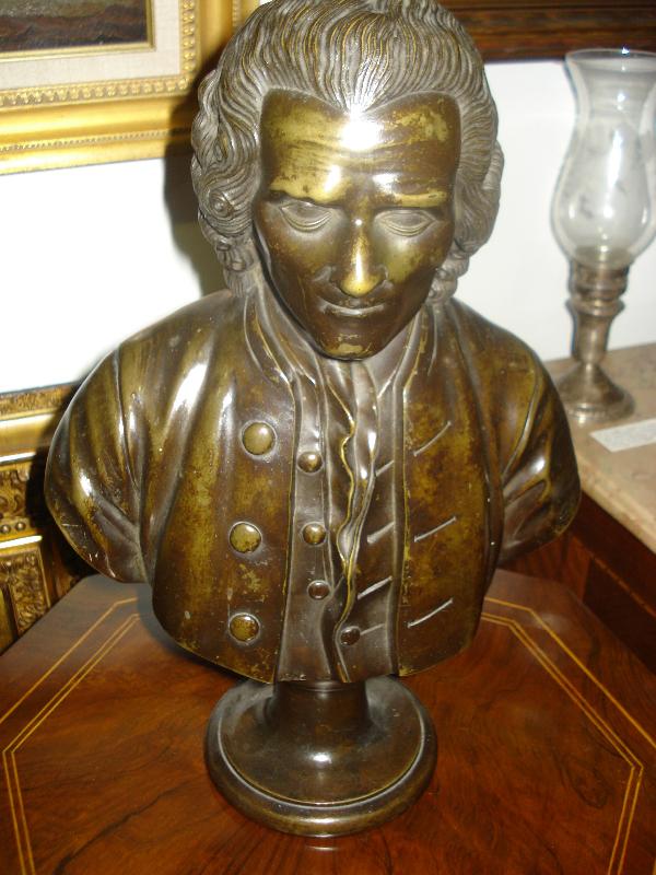 Nineteenth Century Bronze Bust, Male, Signed Cegossen Von C. Mappes, 1841