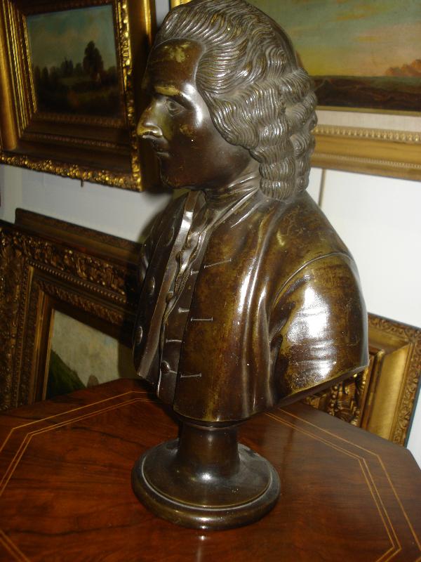 Nineteenth Century Bronze Bust, Male, Signed Cegossen Von C. Mappes, 1841