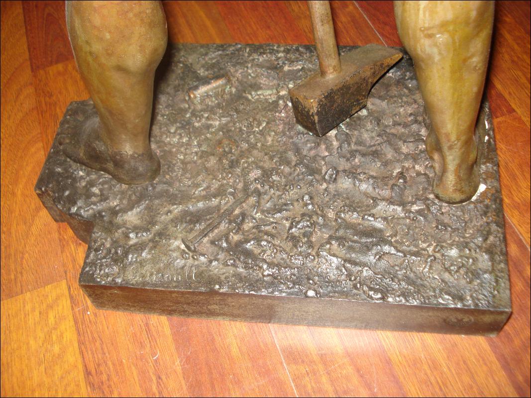 Late Nineteenth to Early Twentieth Century French Industrial Bronze By Emile Louis Picault