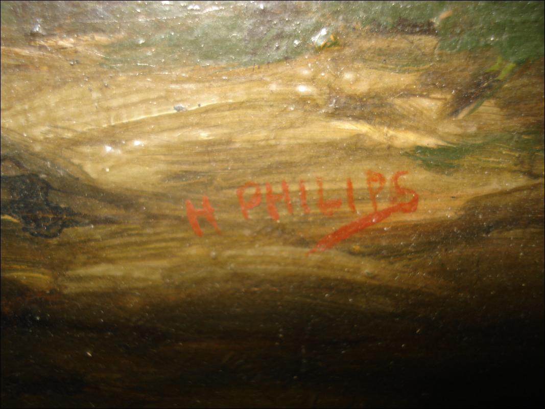 Nineteenth Century Oil On Canvas By Hermann August Philips,