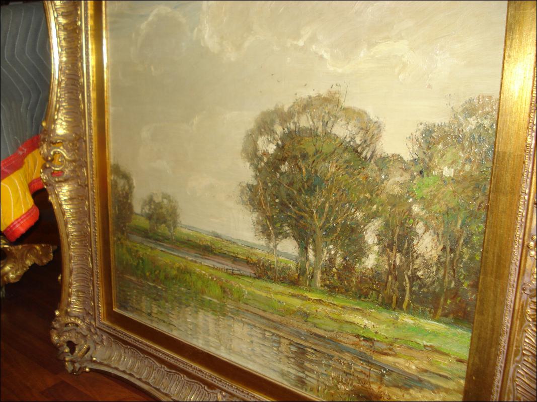 Large Early Twentieth Century Oil On Canvas by Kershaw Schofield, British Artist,