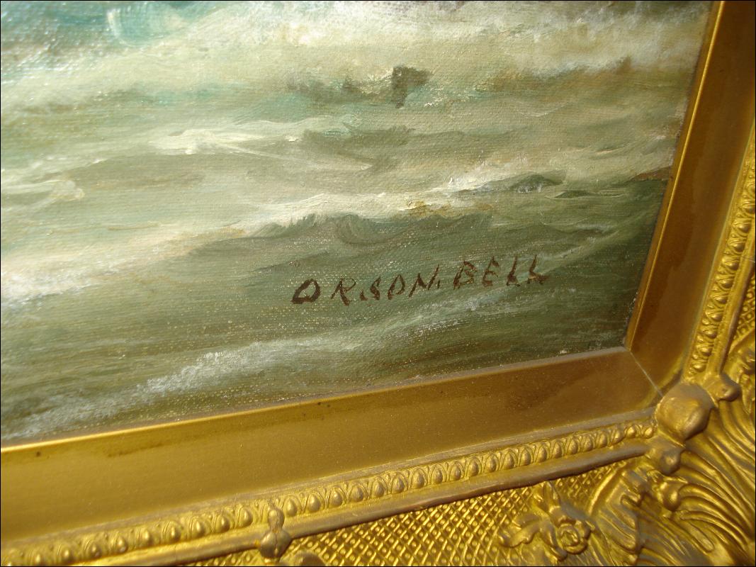 Oil on Canvas Signed Orson Bell, Eoropean, Nineteenth Century