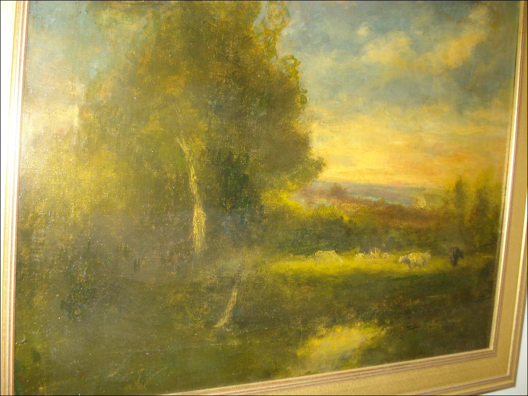 Oil Painting On Canvas Attributed To George Inness, American, Nineteenth Century,