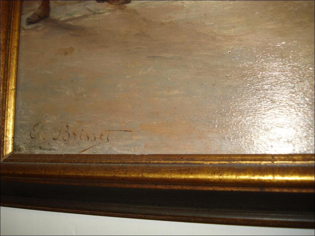 Nineteenth Century Oil On Board by Emile Brisset, French,