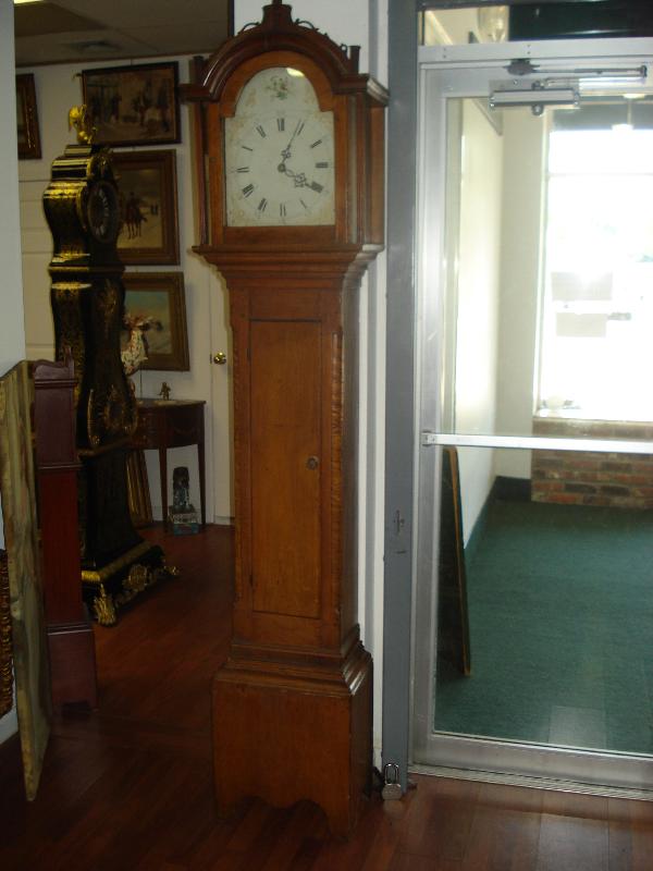 Early Nineteenth Century American Wood Works Tallcase Clock Attributed to Riley Whiting, Winchester, Connecticut