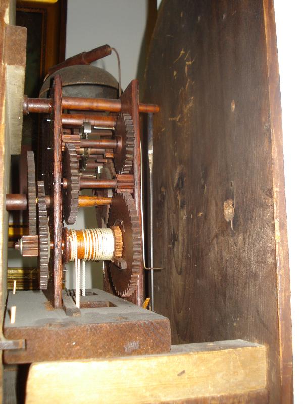 Early Nineteenth Century American Wood Works Tallcase Clock Attributed to Riley Whiting, Winchester, Connecticut