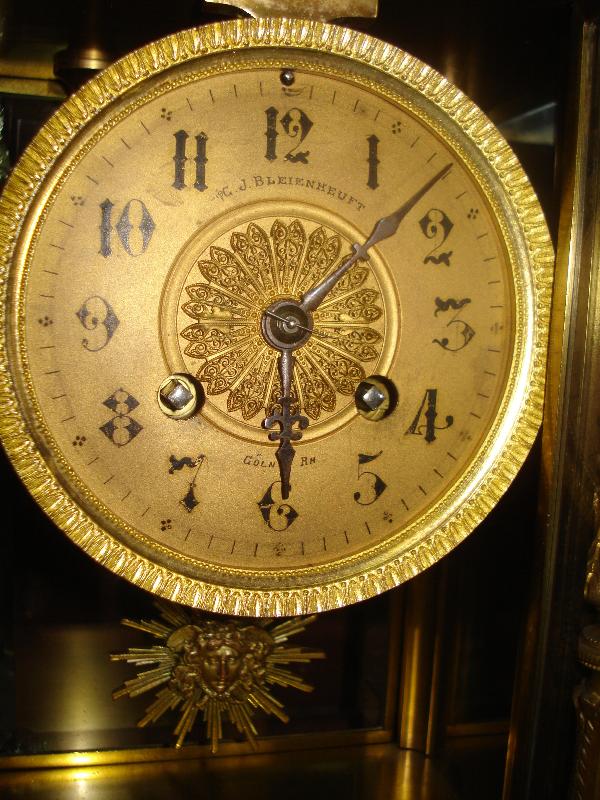 Nineteenth Century French Marble And Bronze Crystal Regulator
