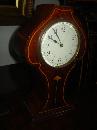 French Nineteenth Century Mantel Clock With Inlay, Balance Wheel Movement