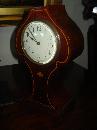 French Nineteenth Century Mantel Clock With Inlay, Balance Wheel Movement