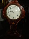 French Nineteenth Century Mantel Clock With Inlay, Balance Wheel Movement