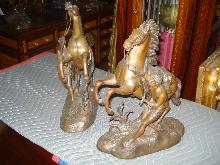 Nineteenth Century French Bronze Marly Horses (Pair)