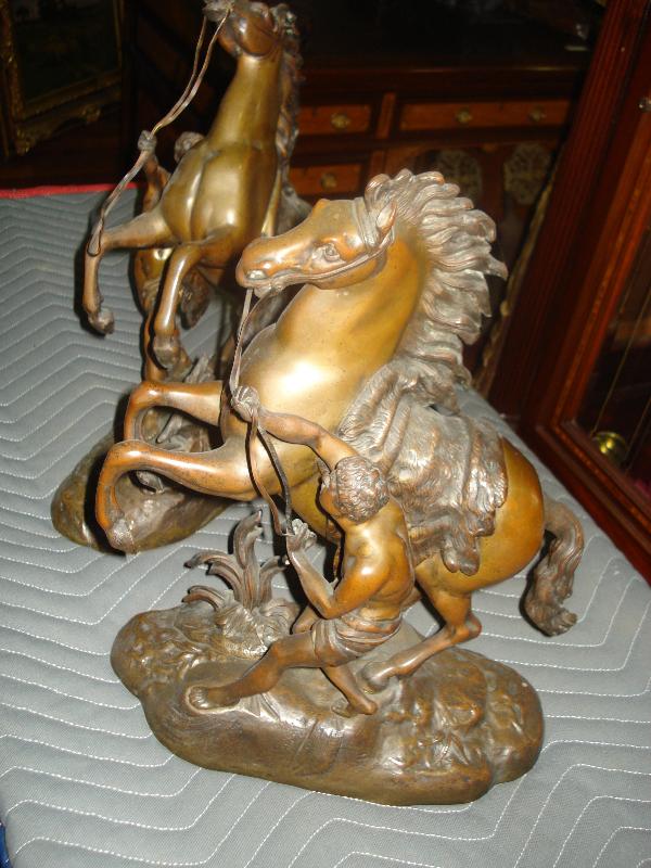Nineteenth Century French Bronze Marly Horses (Pair)