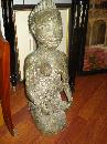Nineteenth Century to Early Twentieth Century Benin, Africa, Large Bronze Fertility Figure