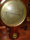 Late Eighteenth To Early Nineteenth Century English Wheel Barometer, Mahogany With Maple Inlay