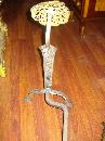 Eighteenth Century American Andirons (Pair), Pierced Bronze and Cast Iron