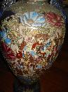 Large Nineteenth Century Highly Figured Japanese Satsuma Vase In Cobalt