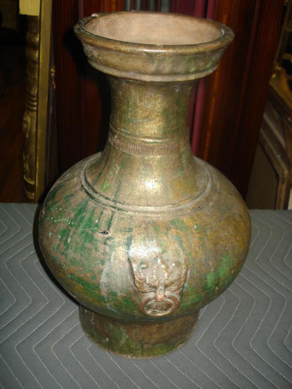 Chinese Han Dynasty Hu In Cucumber Green Glaze