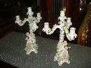 Porcelain Candelabra (Pair) of Meissen Quality With Unknown Mark
