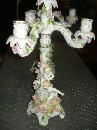 Porcelain Candelabra (Pair) of Meissen Quality With Unknown Mark