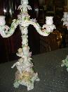 Porcelain Candelabra (Pair) of Meissen Quality With Unknown Mark