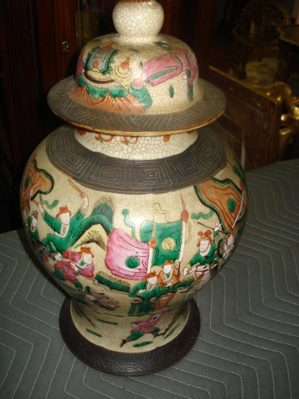 Nineteenth Century Chinese Ginger Jar Exquisitely Detailed In A Satsuma Style, Earlier Mark