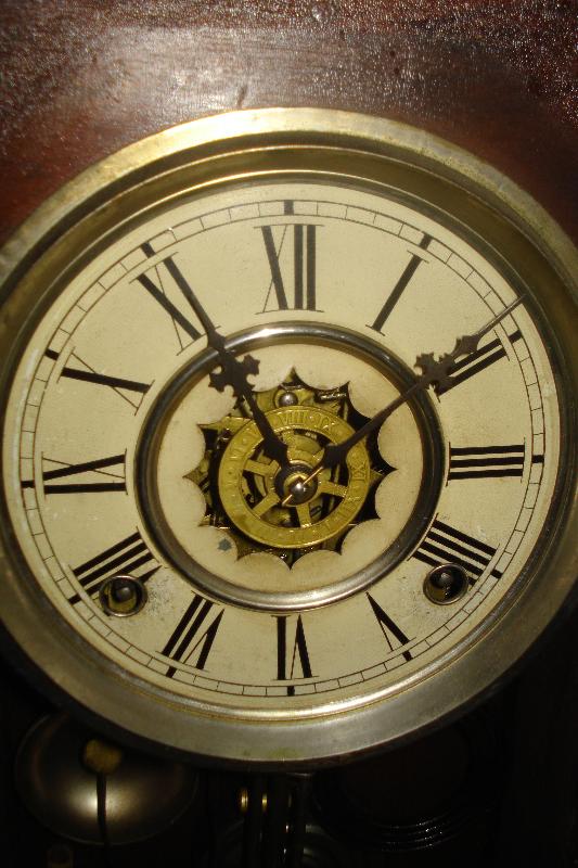 Late Nineteenth Century Waterbury Clock Company, Waterbury, Connecticut, Walnut Shelf Clock,