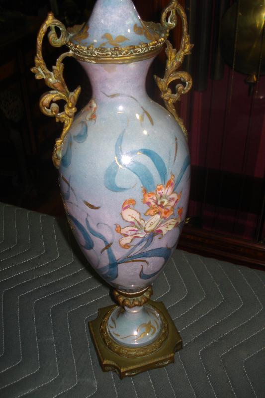 Signed Sevres Early Twentieth Century Art Nouveau Urn With Lid, Bronze Mounts