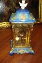 Ansonia Clock Company Porcelain Crystal Regulator In Blue
