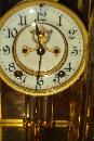 Ansonia Clock Company Porcelain Crystal Regulator In Blue