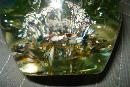 Early Twentieth Century Floral Glass Paperweight With Opened Flower And Floral Surround At Base