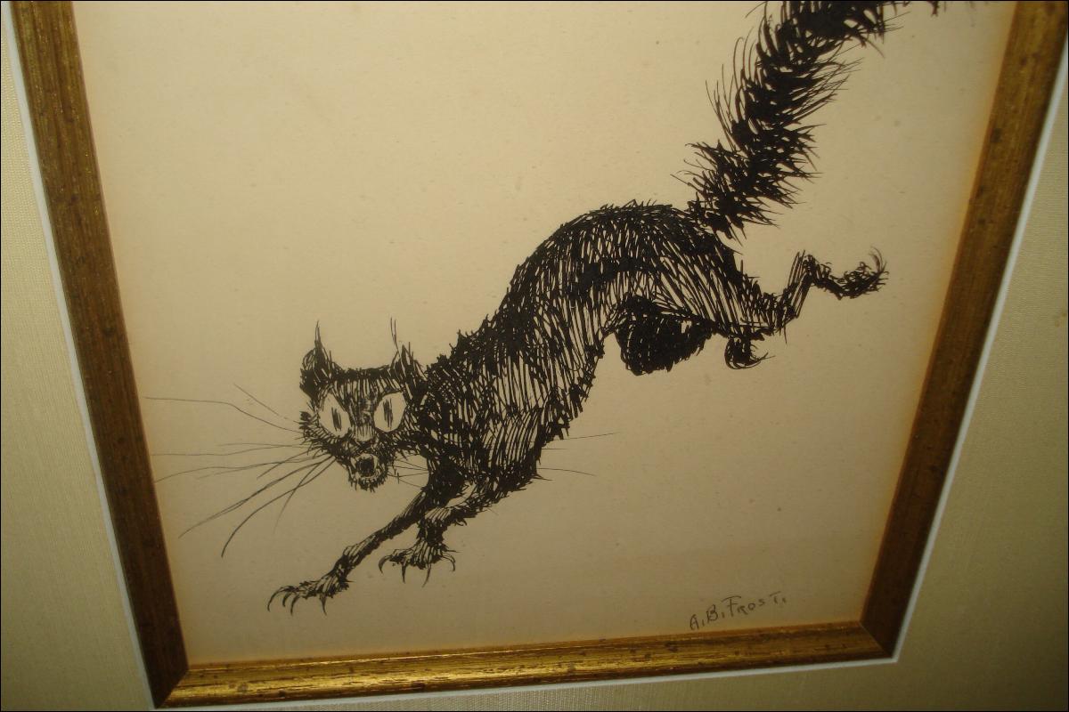 Pen And Ink On Paper Drwaing By Arthur Burdett Frost, (American, 1851-1928),