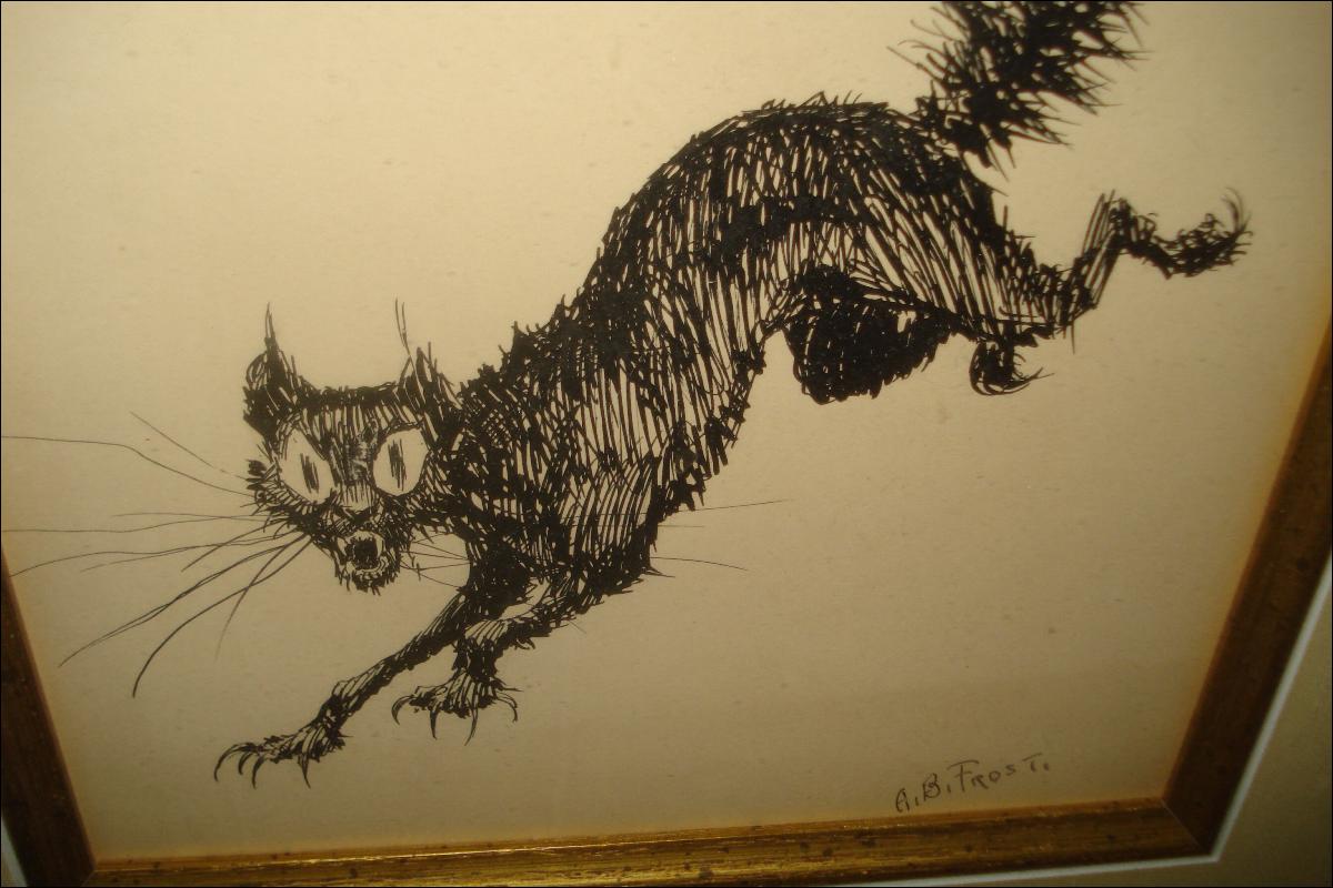 Pen And Ink On Paper Drwaing By Arthur Burdett Frost, (American, 1851-1928),
