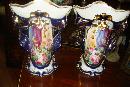 Pair Of Nineteenth Century Paris Porcelain Vases, Hand Painted Floral Scenes