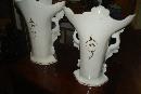Pair Of Nineteenth Century Paris Porcelain Vases, Hand Painted Floral Scenes