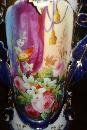 Pair Of Nineteenth Century Paris Porcelain Vases, Hand Painted Floral Scenes