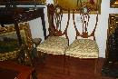 Eighteenth Century English Shield Back Chairs (Pair), Finely Carved Mahogany, Inlaid, With Wedgwood Styled Plaques