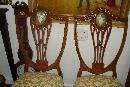 Eighteenth Century English Shield Back Chairs (Pair), Finely Carved Mahogany, Inlaid, With Wedgwood Styled Plaques