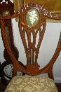 Eighteenth Century English Shield Back Chairs (Pair), Finely Carved Mahogany, Inlaid, With Wedgwood Styled Plaques